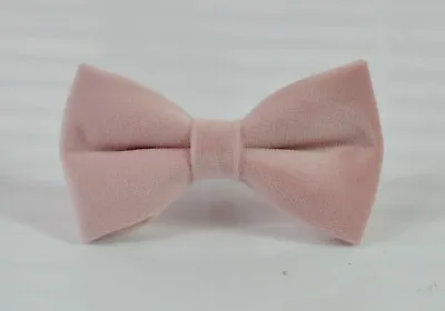 Dusty Blush Pink Velvet Bow Tie For MEN / Youth Teenage / Kids Boy / Baby Infant • £6.21