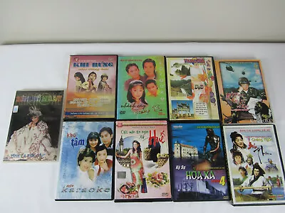 Vietnamese Karaoke & Drama DVDs Lot Of 9 VG Tested Singing Music Videos Movies • $36.99