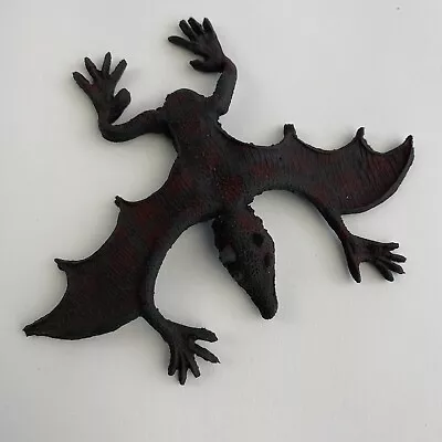 Vintage Rubber Jiggler Monster Toy Black Red Bat 5  • $29.90