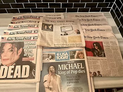 Michael Jackson LOT Newspapers Of Death - NY Post NY Times USA Today • $99.99