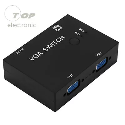 2/4 Inputs And 1 Output VGA Switcher Multiple Computer Hosts Switch One Display • $6.04