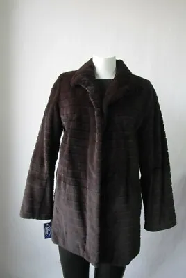 Women's Sz 8 Showroom New Dark Brown Sheared Mink Fur Coat Jacket CLEARANCE SALE • $375