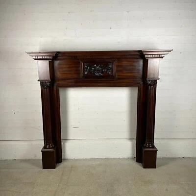 £675 • Buy Reclaimed Victorian Style Hardwood Fire Surround With Columns