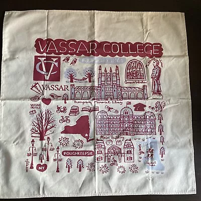 Large Vassar College Canvas Tapestry / Wall Hanging / Tea Towel • $49.99