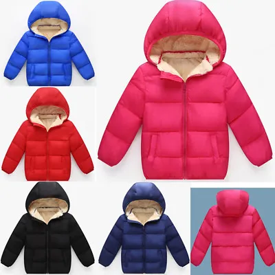 Baby Toddler Boys/Girl Winter Add Wool Outerwear Hooded Coats Kid Jacket Clothes • £12.55