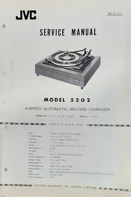 JVC - Nivico - 5202 - 4-Speed Automatic Record Changer - Service Manual • $15