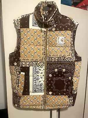 Size S Karl Kani OG Paisley Corduroy Puffer Vest • £50