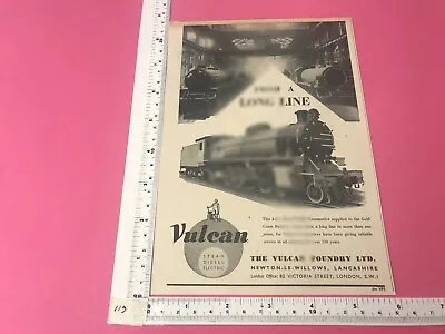 Vulcan Foundry Newton-Le-Willows Advert 1952 Steam Electric Diesel • $6.16