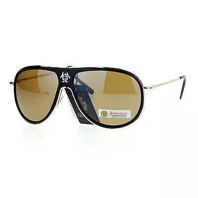 Biohazard Sunglasses Unisex Sports Round Racer Shades UV400 • $18.38