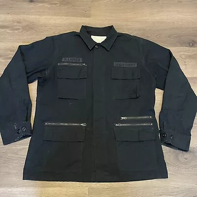 Ralph Lauren Denim Supply Military Jacket Mens XL Black Uniform Patches • $59.87