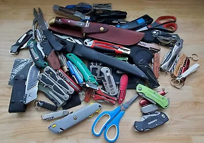 TSA LOT Of Knives Multi Tools & More! 15+ LBS Variety Mix! FREE SHIPPING! • $84.99