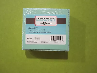 Martha Stewart Shagreen Box For Home/Office Stack+ Fit 4-1/4  X 4-3/4  X 1-3/4   • $6.99