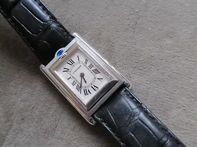 Vintage Rare  Wrist Watch Cartier Tank Basculante 40357cd Quartz Swiss • $4865