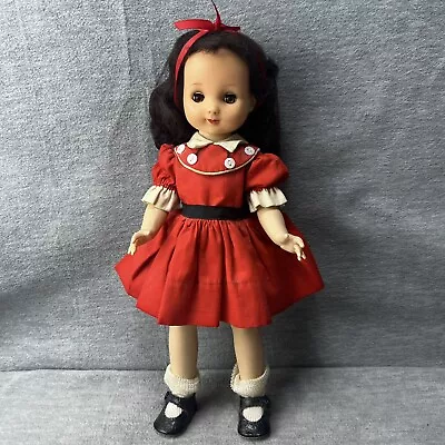 Vintage Ideal Betsy McCall Doll Sleep Eyes Wig Hair 13in Red Dress • $69.99