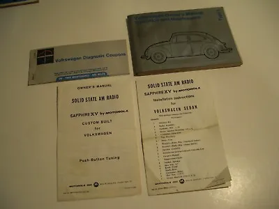 1972 VW Volkswagen Beetle Owner’s Manual/Diagnosis Coups/Owners ID/Radio Manuals • $45