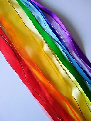 Rainbow Ribbon Bundle - 15 X Generous Metres  Assorted Widths & Types  • £4.20