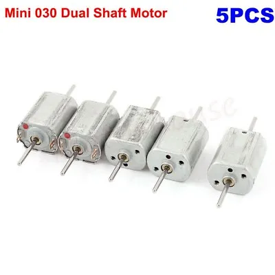 5PCS DC 12V-24V 19500RPM High Speed Mini 030 Motor Dual Shaft DIY Toy Car Train • $4.75