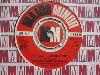 Jane Birkin - Je T'aime....Moi Non Plus / Jane B -  45 - Major Minor MM 645 • £3.99