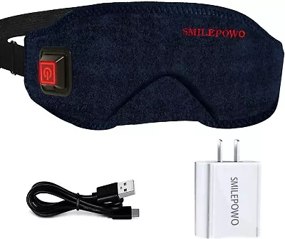 Electric Heated Eye Mask Pad Warm Compress For Puffy Eyes And Dry Eye Relax Eye • $24.49