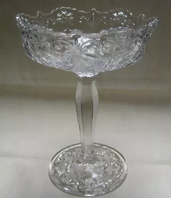 Mckee Rock Crystal EAPG Pressed Glass Footed Compote • $35