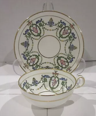 Minton H2581 Tea Cup Saucer Garland & Urns Ca 1920 • $9.99