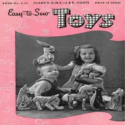 Easy To Sew Stuffed Animals Dolls Toys & Gifts Vintage 1944 Patterns • $9.95