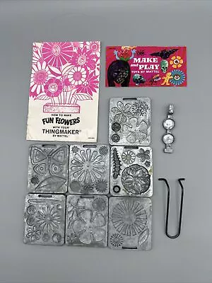 1966 Mattel Thingmaker Creepy Crawlers Molds Fun Flowers Set Of 7 W/ Booklets • $15