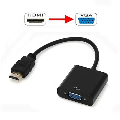£3.60 • Buy HDMI To VGA Adaptor Converter HDMI Laptop PC XBOX Projector To VGA TV Monitor UK