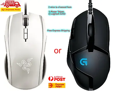 $29.99 • Buy Logitech G402 Hyperion Fury/Razer Taipan Gaming Mouse Free Express Shipping