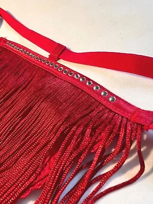 NWT Victoria's Secret Playful Bling Studded Fringe V-String ~MLXL • $14