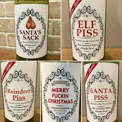 £2.11 • Buy Christmas Funny Novelty Bottle Labels, 5pcs Funny Joke Happily Wine Bottle Label