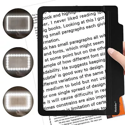 JUOIFIP Magnifying Glass For Reading 4X Large And Lightweight Magnifier With ... • £12.99