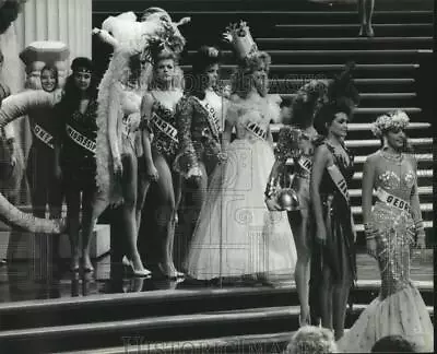 1989 Press Photo Miss USA Contestants Dressed In Costumes For Television Taping • $19.99