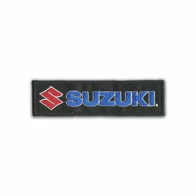 $9.99 • Buy Suzuki Motorcycles Biker 11.3 Cm X 3.5 Cm Iron-on Or Sew-on Embroidered Patch