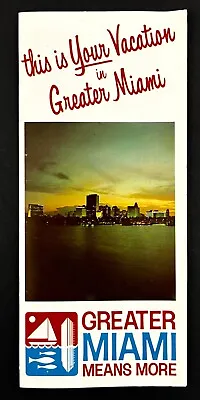 1960s Greater Miami Means More Vacation Vintage Travel Tourist Points Booklet • $12.50