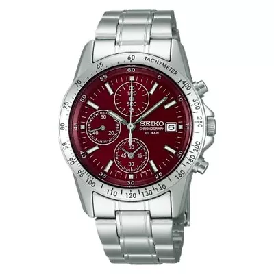 Seiko Chronograph RED SBTQ045 Quartz Watch Genuine Japan Fast Ship • $87.80