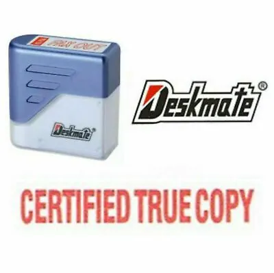 {CERTIFIED TRUE COPY} Deskmate Office Pre-Inked Rubber Stamp {POSTED} {E-MAILED} • £6.43