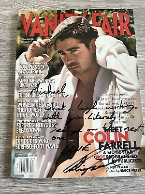 VANITY FAIR MAGAZINE JULY 2002 COVER Colin Farrell Cover Autographed • $250