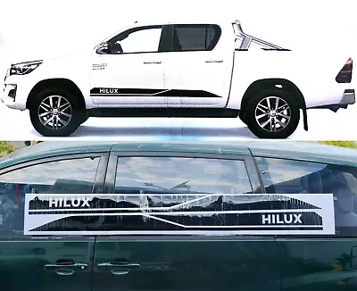 Black Band Car Truck Door Lower Body Side Vinyl Sticker For Toyota Hilux 208cm • $29.99