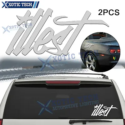 2x Premium Vinyl Weather Resistant Sporty Racing Fatlace ILLEST Logo Stickers • $13.47