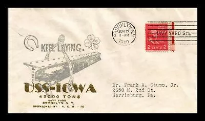 Us Naval Cover Uss Iowa Keel Laying Brooklyn New York Navy Yard • $0.01