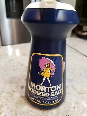 Vintage~HTF~Morton Salt Co~Blue Plastic Salt Shaker~16oz. Refillable~RARE(B8) • $24.99