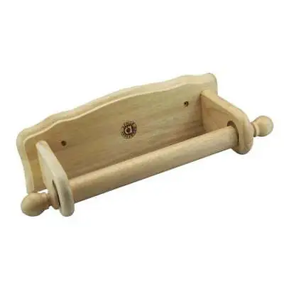 £8.99 • Buy Wooden Wall Mounted Toilet/kitchen Paper Roll Holder Stand High Quality Dispensr