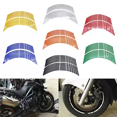 16pcs Motorcycle RIM Tape 17-19  Strip Car Wheel Tire Sticker Brand • $5.99