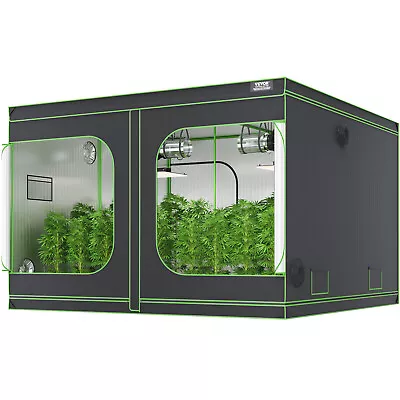 VEVOR Grow Tent 120 X 120 X 80in Indoor Growing Tent Hydroponic Window Door Tray • $278.99