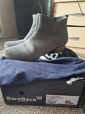£35 • Buy Bareback Roxy Womens Ladies Grey Suede Tassel Ankle Boots Bootie - UK 6 - VGC