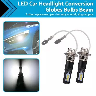 2x H3 160W 20000LM LED Car Headlight Conversion Globes Bulbs Beam White 6500K • $16.59