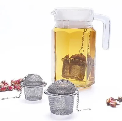 1 Stainless Steel Tea Infuser Ball -Mesh Loose Leaf Herb Strainer Secure Locking • $7.20