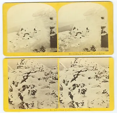 D0704~ NEW HAMPSHIRE – Mt Washington Frost C.1870s Stereoviews –Kilburn • $11.50