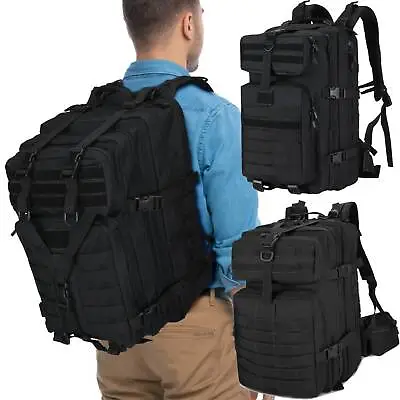 40L 45L 50L Military Tactical Backpack Molle US Army Rucksack Assault Pack Bag • £19.98